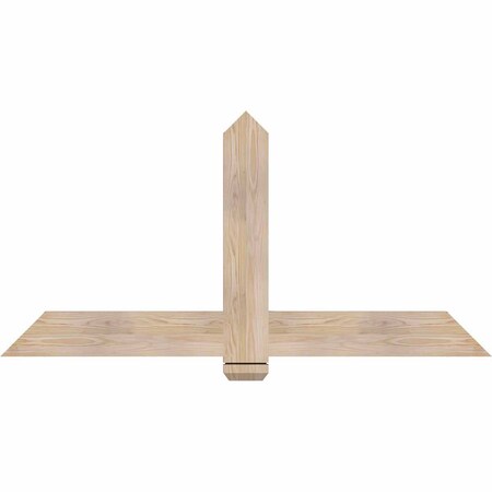 Ekena Millwork Eugene Smooth Timber Gable Bracket, Douglas Fir, 60"W x 30"H x 1 1/2"D x 5 1/2"F, 12/12 Pitch GBW060X30X0206EUG00SDF